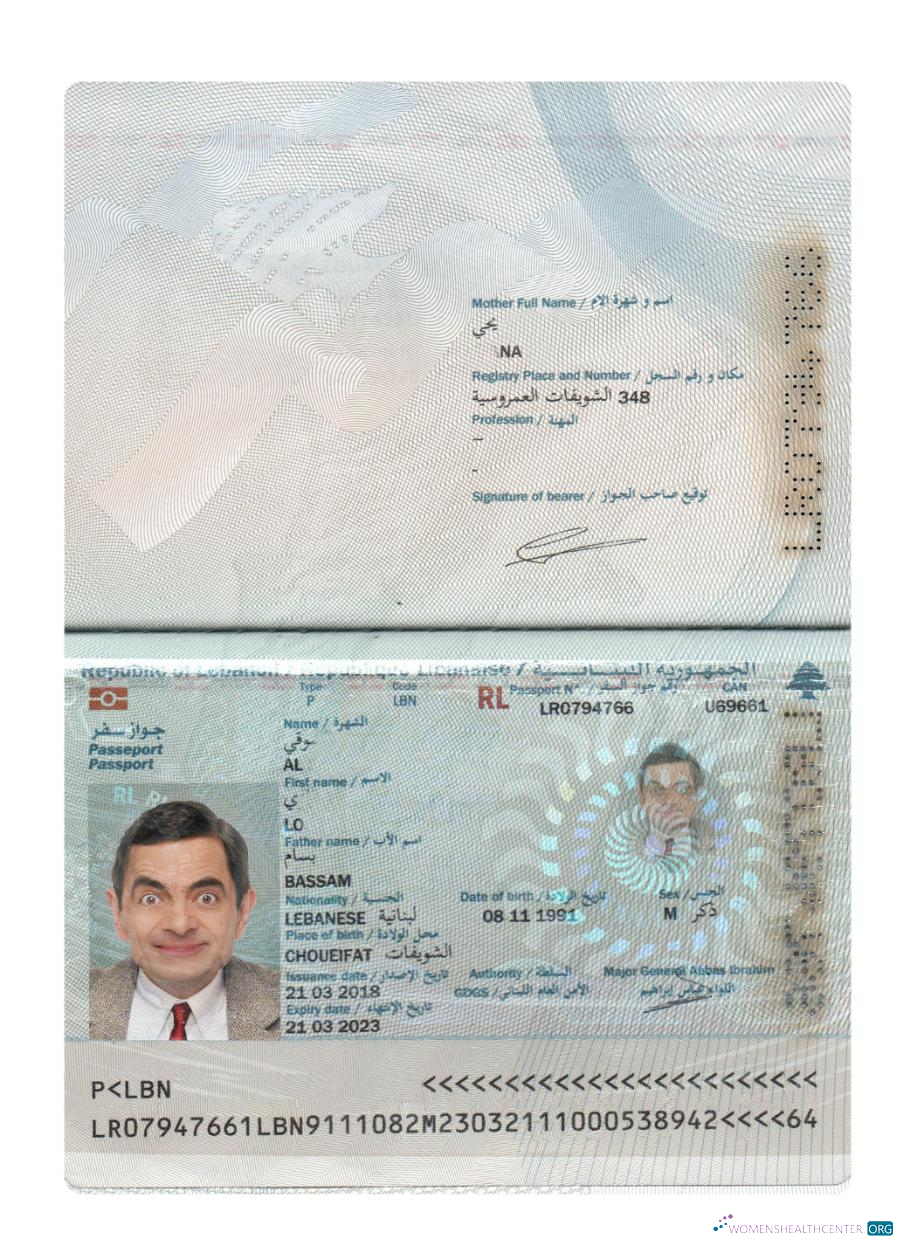 Download Lebanon passport 2018 present Photoshop template